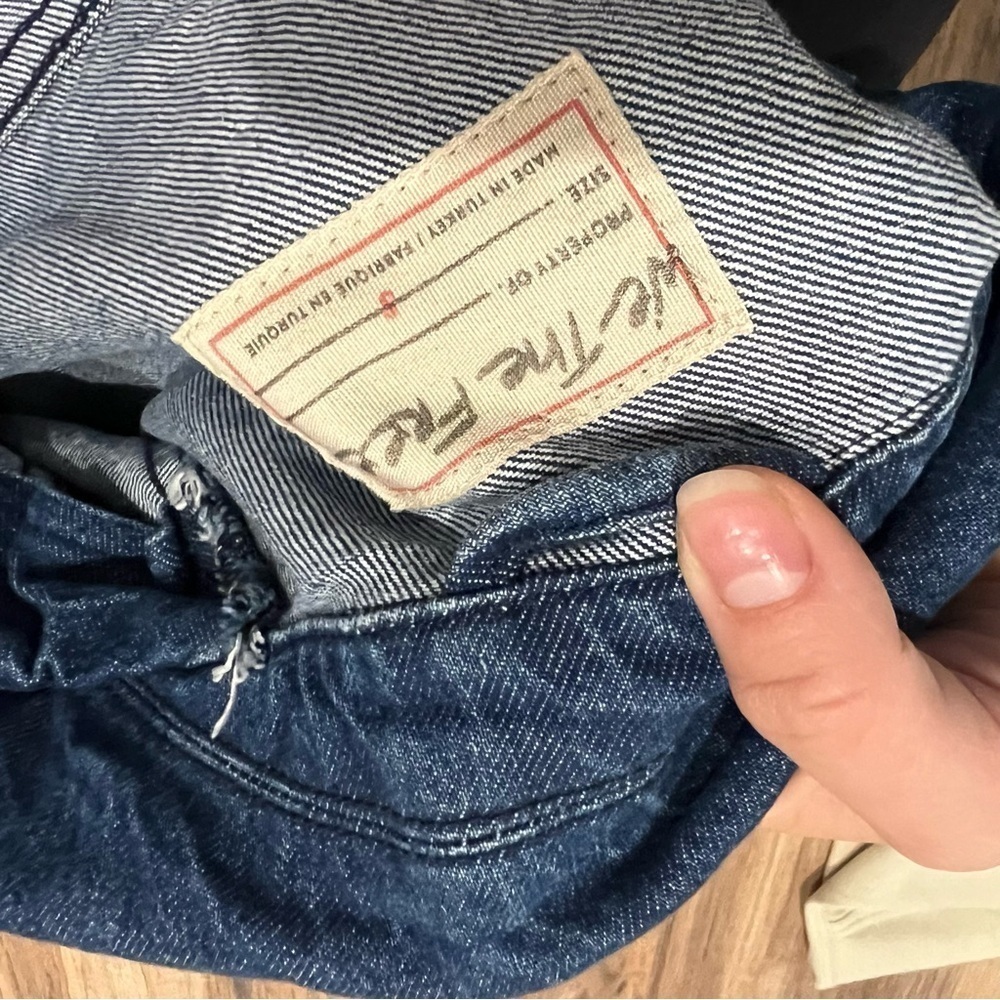 Free People Now Or Never Denim Crop Trucker Jacket - Picture 9 of 13